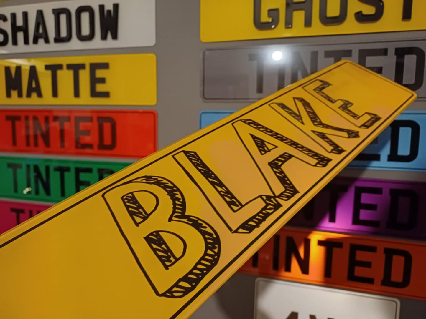 Custom Font Show Plate