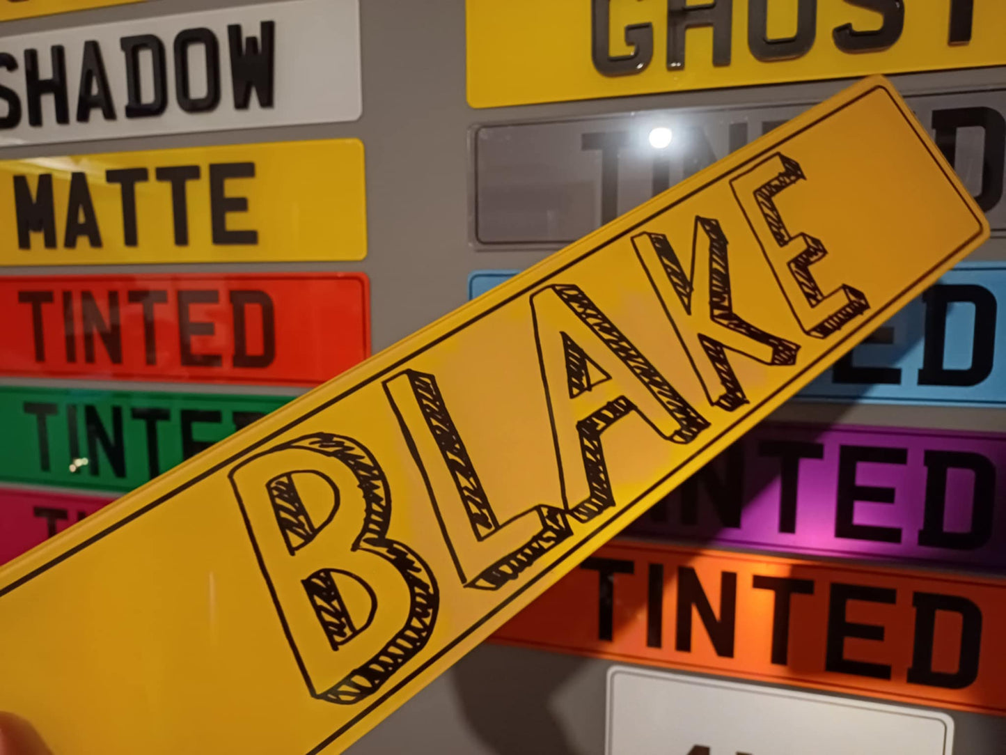 Custom Font Show Plate
