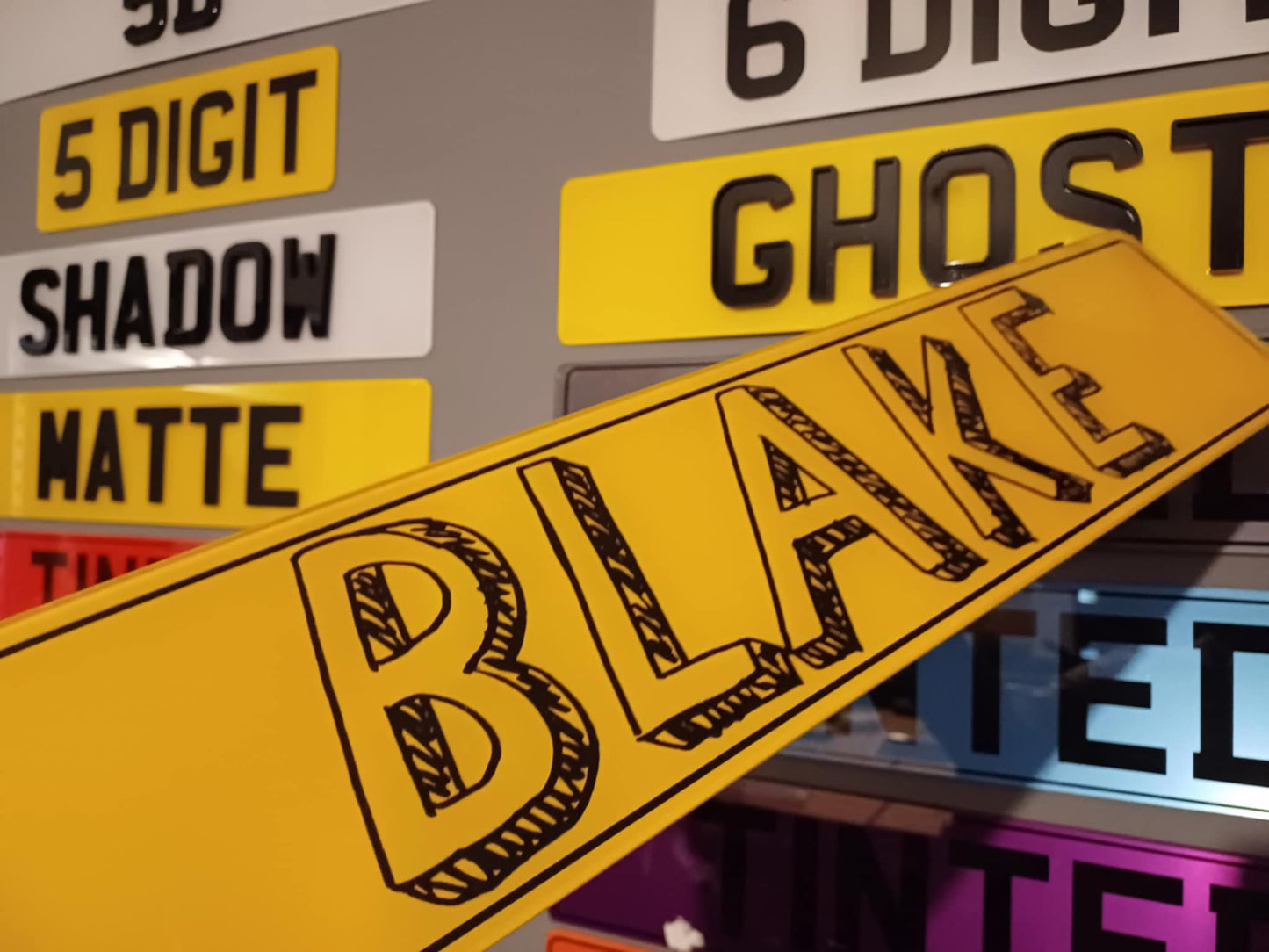Custom Font Show Plate