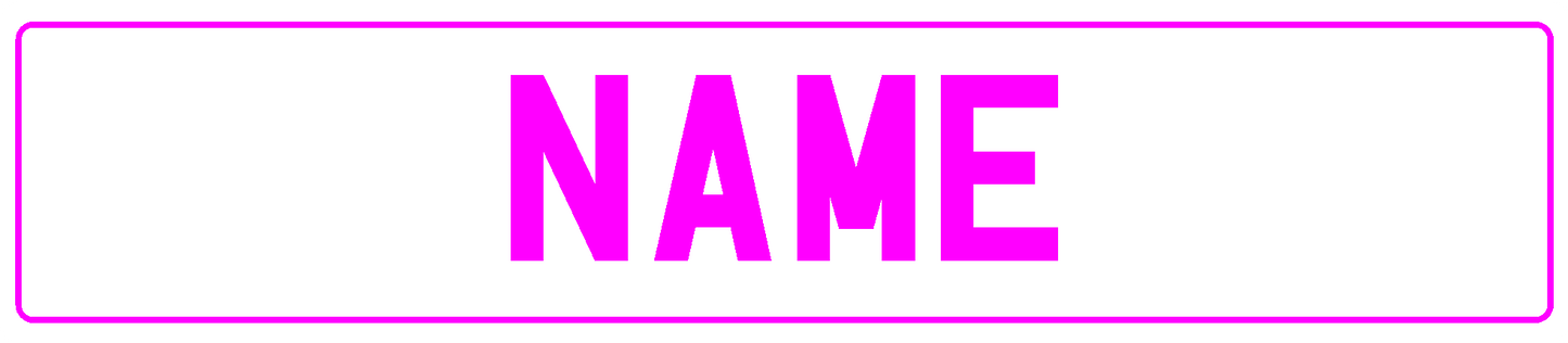 Purple Name Plate