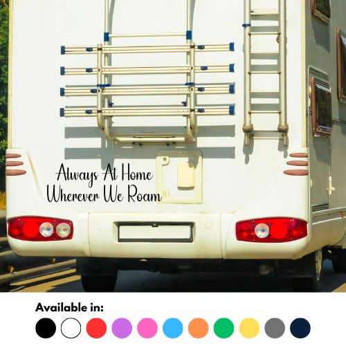 Always At Home Wherever We Roam Sticker