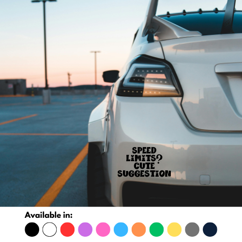 Speed Limits? Cute Suggestion Sticker
