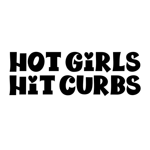 Hot Girls Hit Curbs Sticker