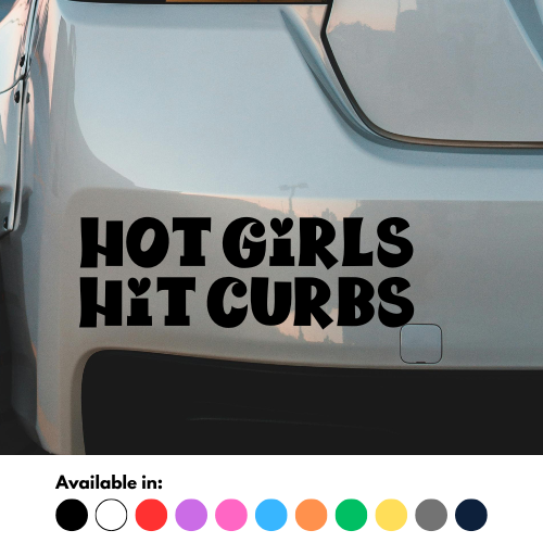 Hot Girls Hit Curbs Sticker