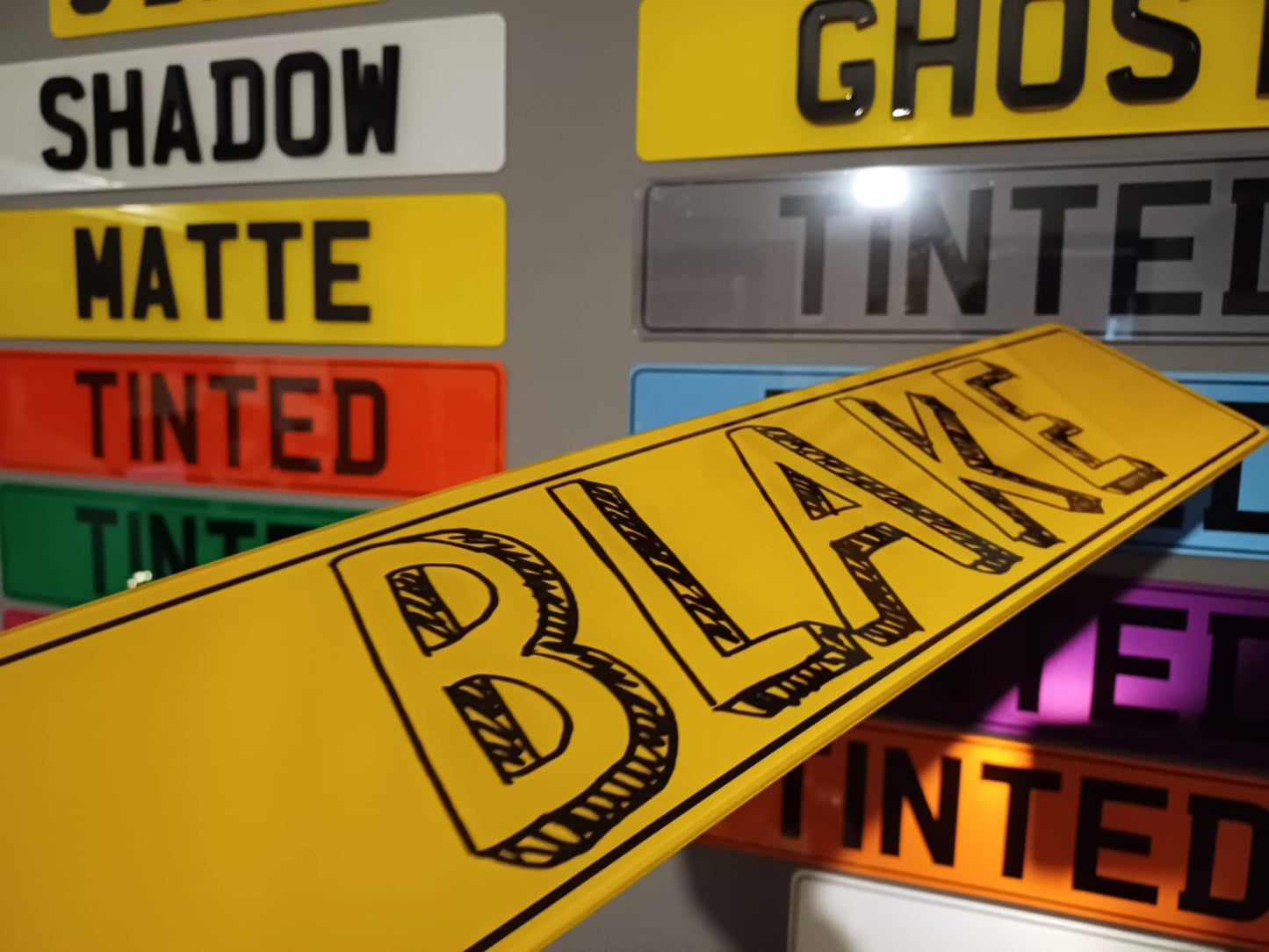 Custom Font Show Plate