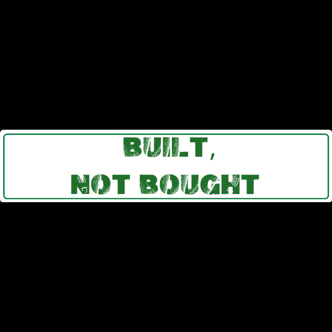 Built Not Bought Show Plate