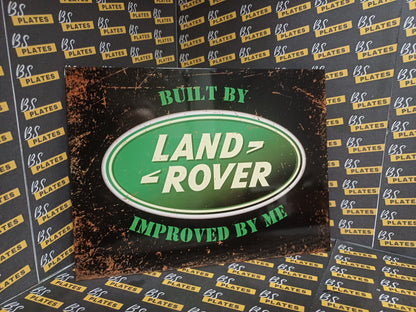 Landrover Aluminium Plaque