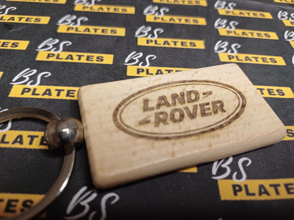 Engraved Wooden Car Logo Keyring