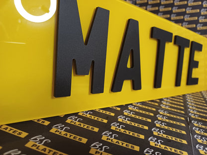 4D Matte Number Plate