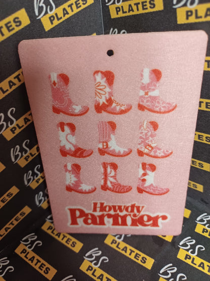 Howdy Partner Country Car Air Freshener