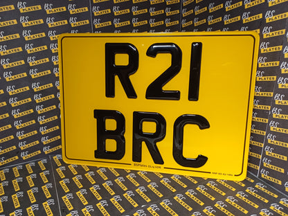 Square 4x4 Number Plates