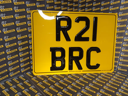 Square 4x4 Number Plates