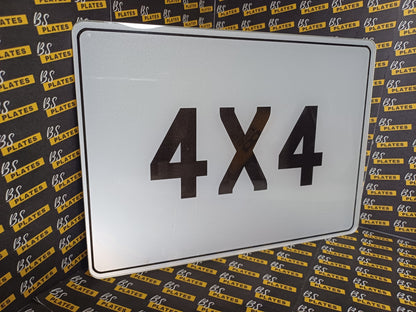Square 4x4 Number Plates
