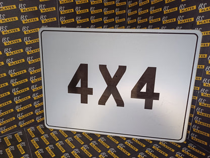 Square 4x4 Number Plates