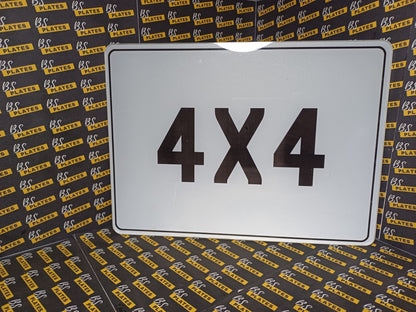 Square 4x4 Number Plates