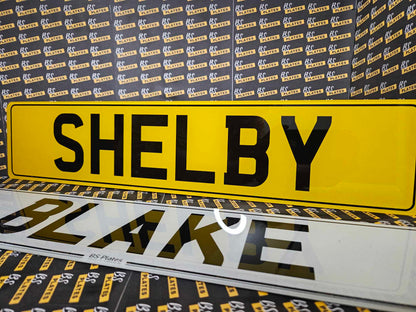 Personalised Name Show Display Number Plates