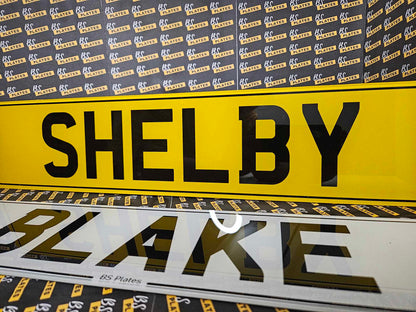 Personalised Name Show Display Number Plates