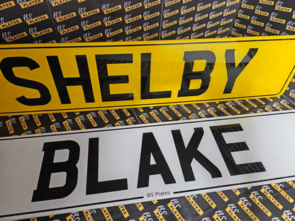 Personalised Name Show Display Number Plates