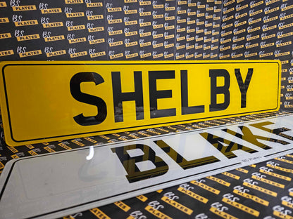 Personalised Name Show Display Number Plates