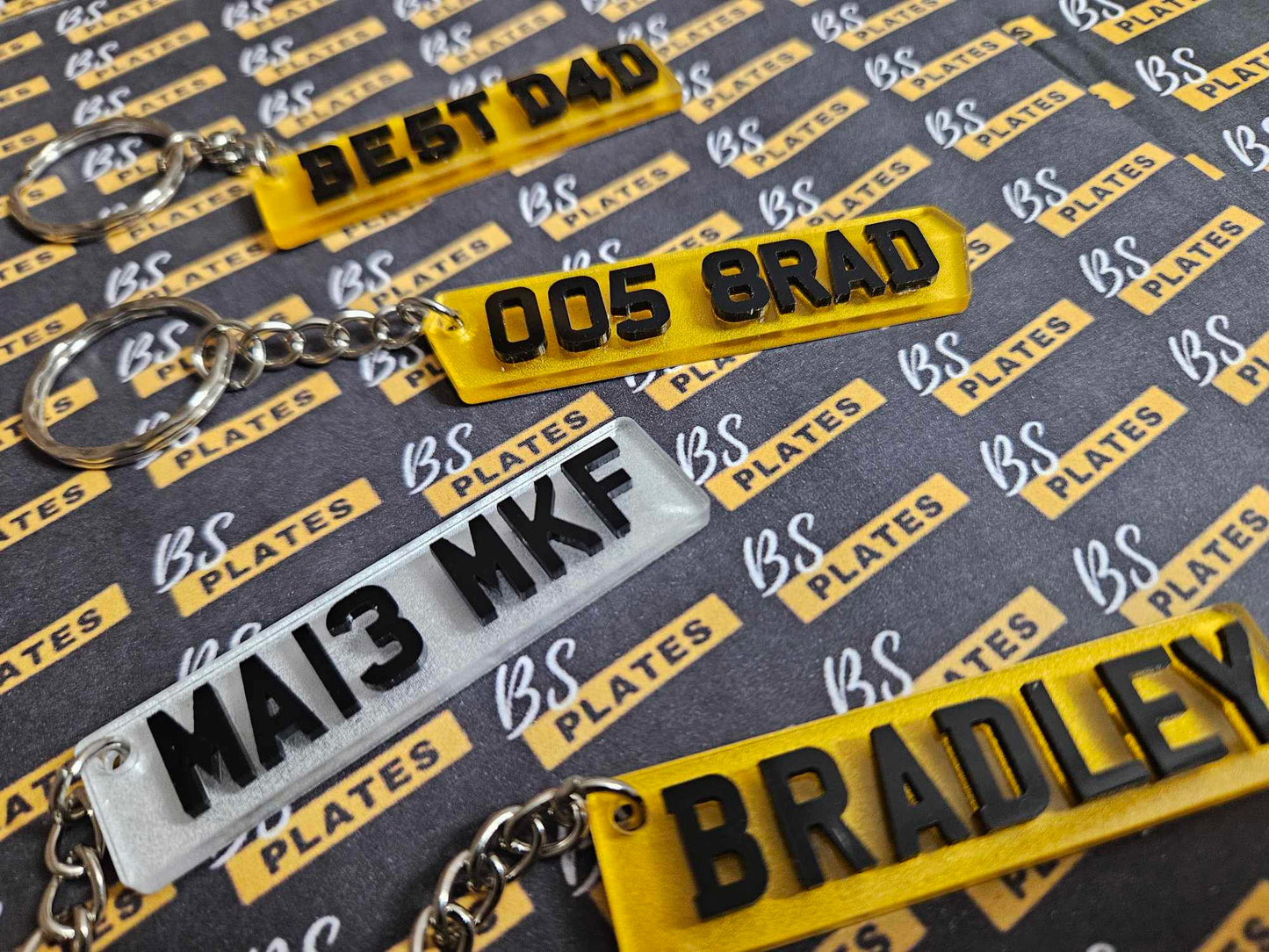 Personalised Number Plate Keyring