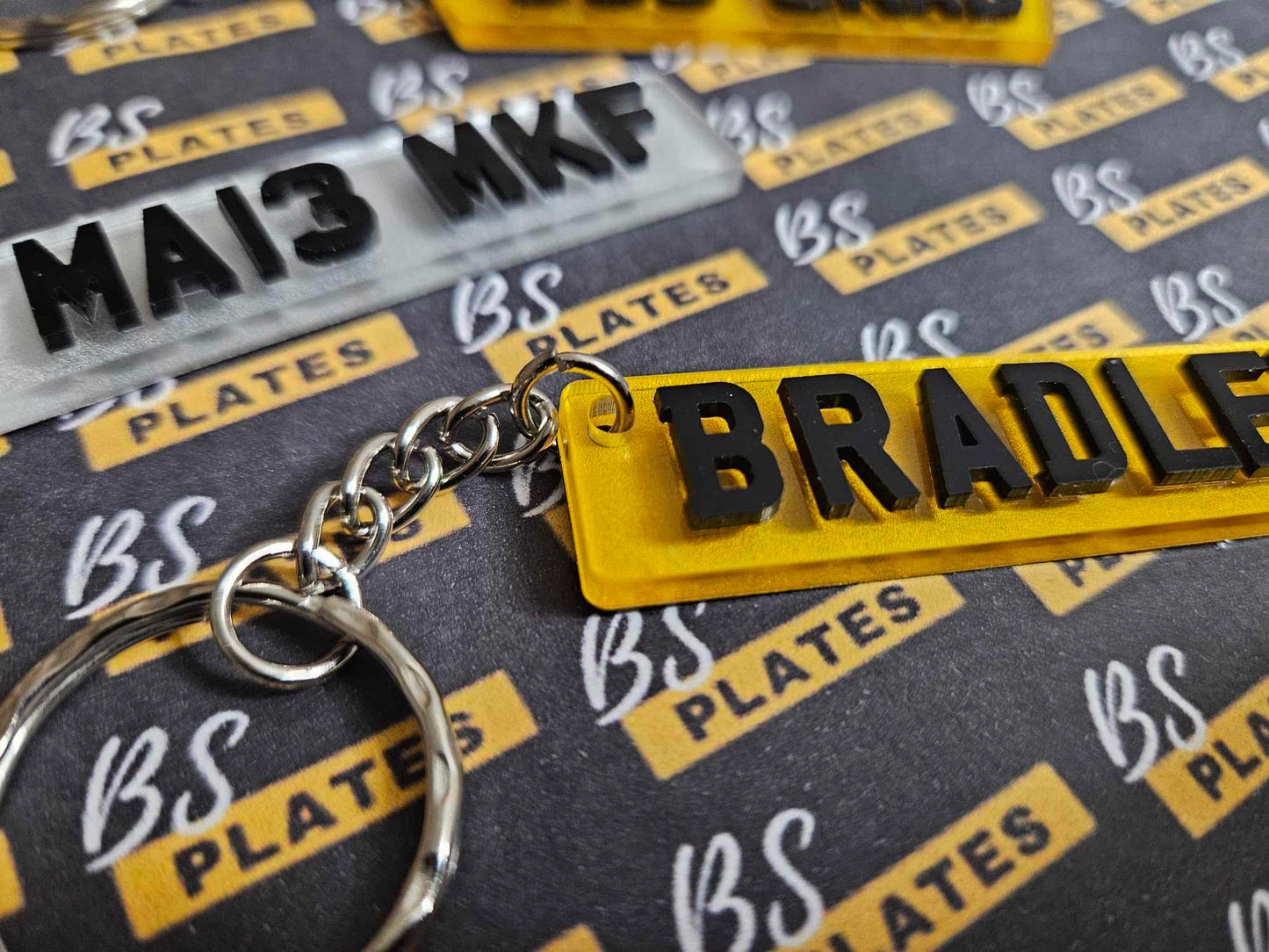 Personalised Number Plate Keyring