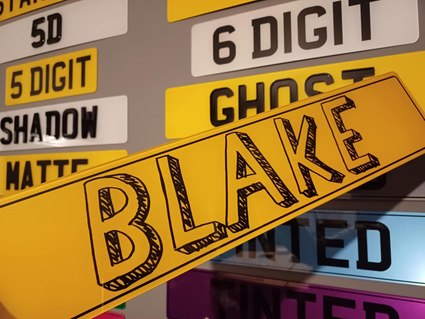 Custom Font Show Plate