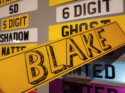 Custom Font Show Plate