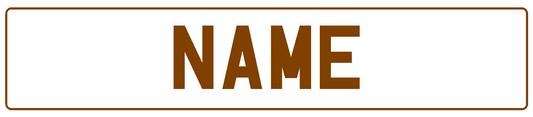 Brown Name Plate