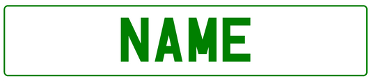 Dark Green Name Plate