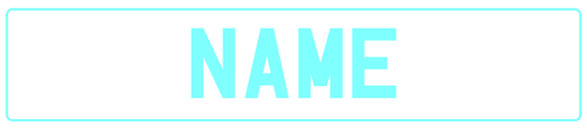 Light Blue Name Plate