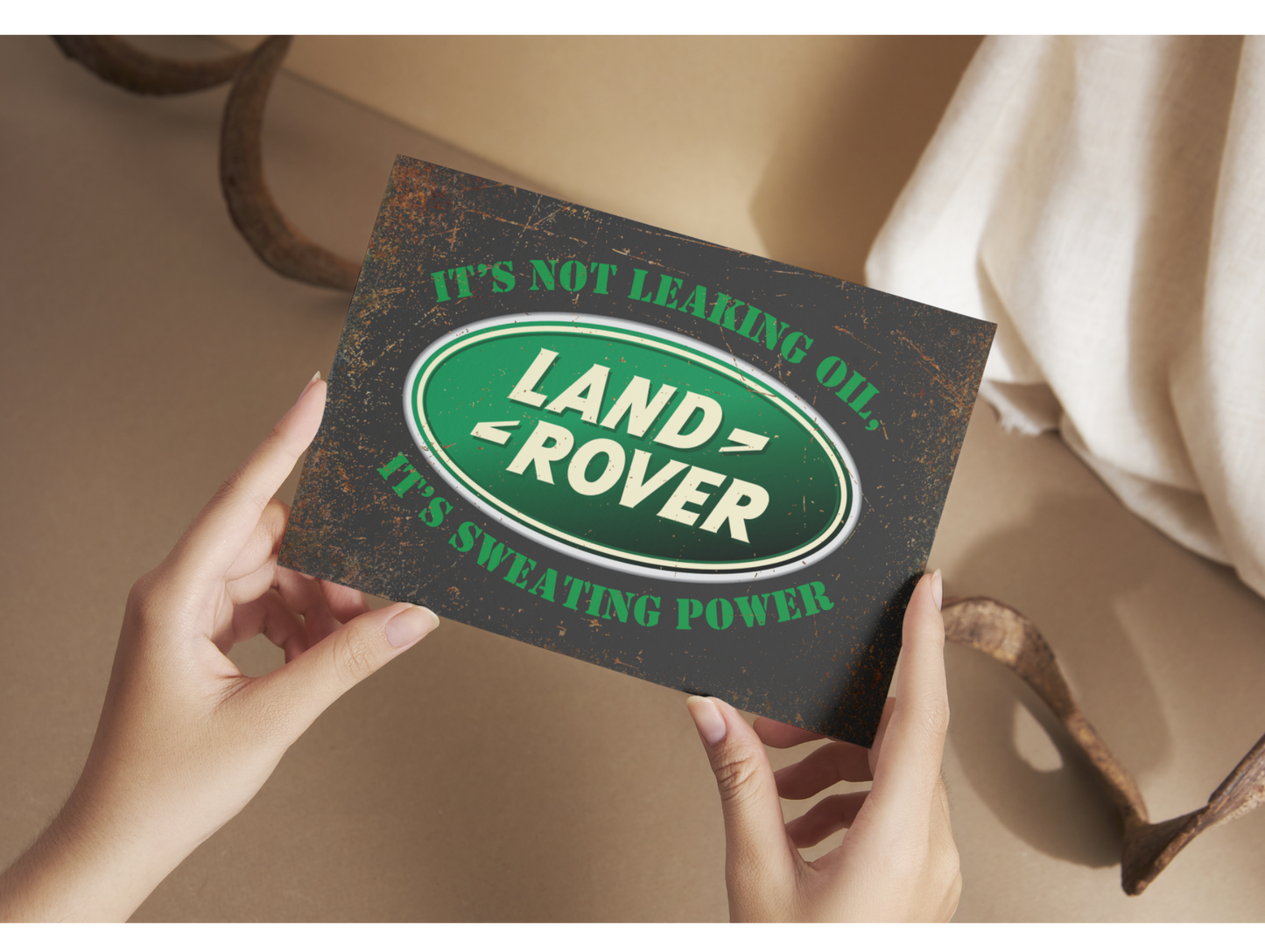 Landrover Aluminium Plaque