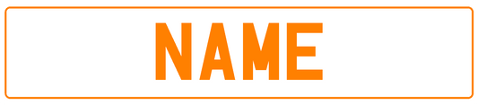 Orange Name Plate