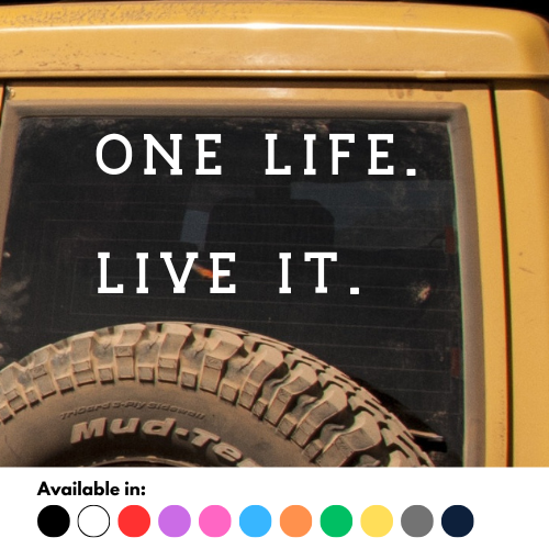 One Life Live It Sticker