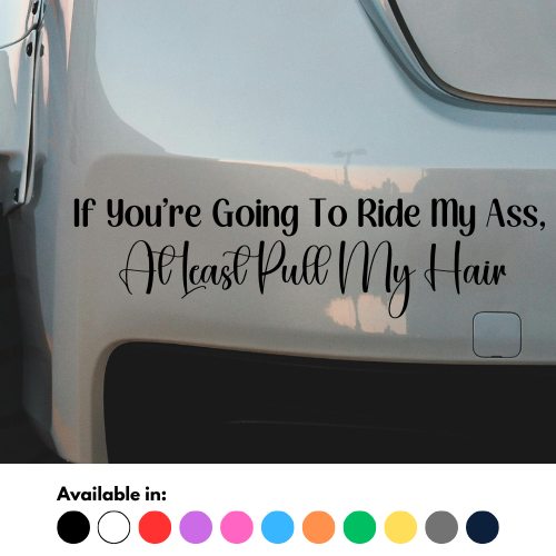 If You're Going To Ride My Ass, At Least Pull My Hair Sticker