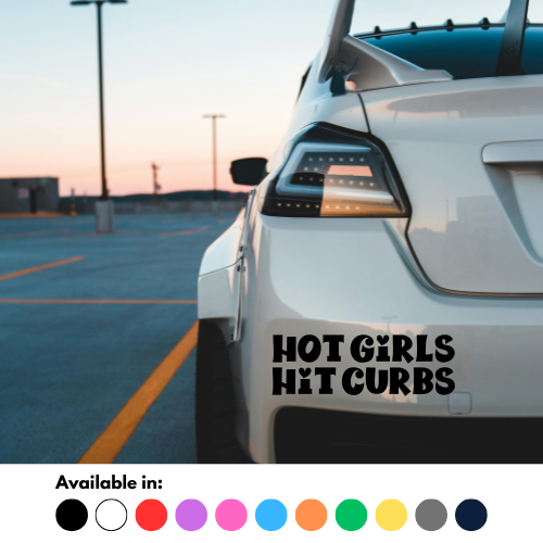 Hot Girls Hit Curbs Sticker
