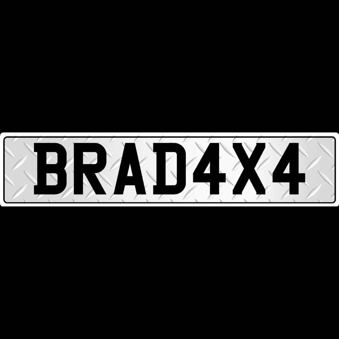 Custom Name 4x4 Show Plate