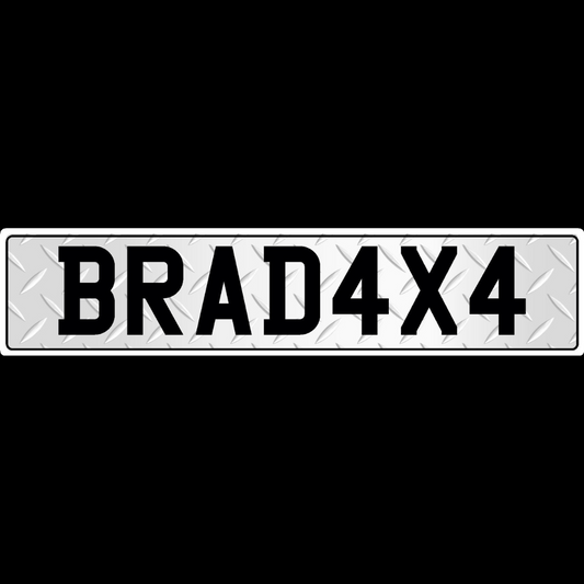 Custom Name 4x4 Show Plate