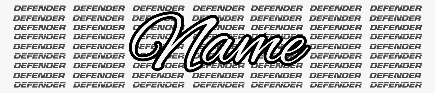 Defender Logo Name Show Plate